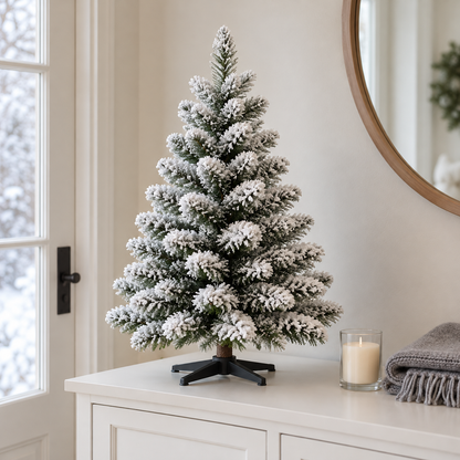 Snow Flocked Tabletop Christmas Tree