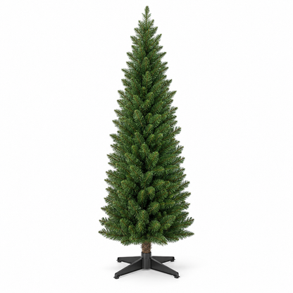 Slim Green Small-Space Christmas Tree