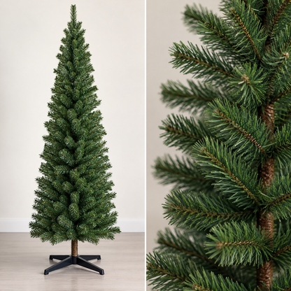 Slim Green Small-Space Christmas Tree