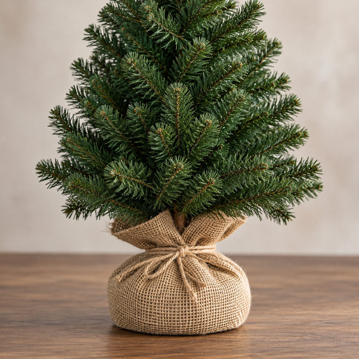 Burlap Base Mini Christmas Tree
