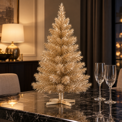 Champagne Gold Tabletop Christmas Tree