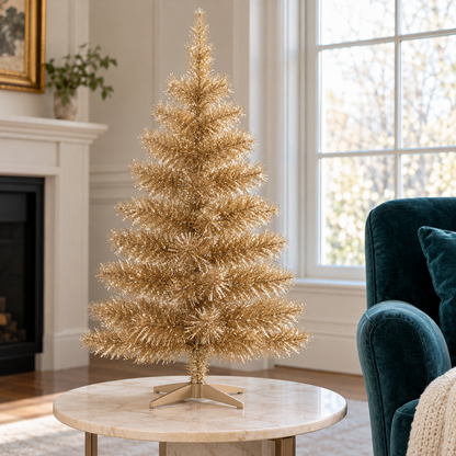 Champagne Gold Tabletop Christmas Tree