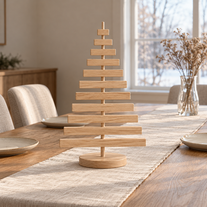 Wooden Slat Tabletop Christmas Tree