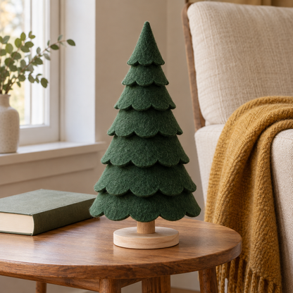 Layered Felt Tabletop Christmas Tree