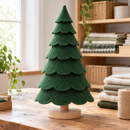 Layered Felt Tabletop Christmas Tree
