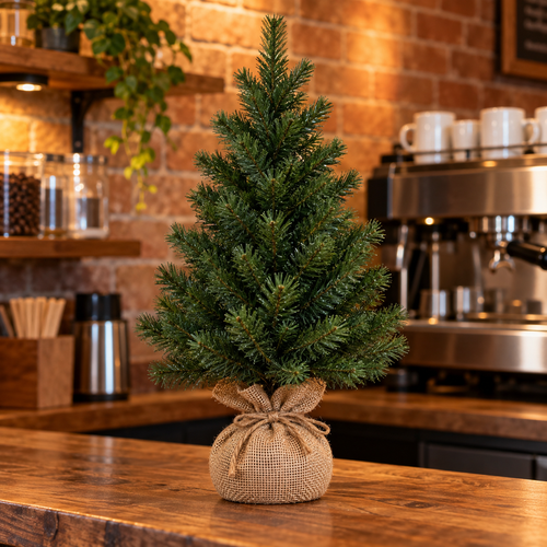 Burlap Base Mini Christmas Tree